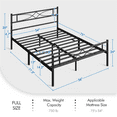 thumbnail image 5 of Renwick Julian Curved Design Metal Platform Full Bed, Adult, Black, 5 of 8