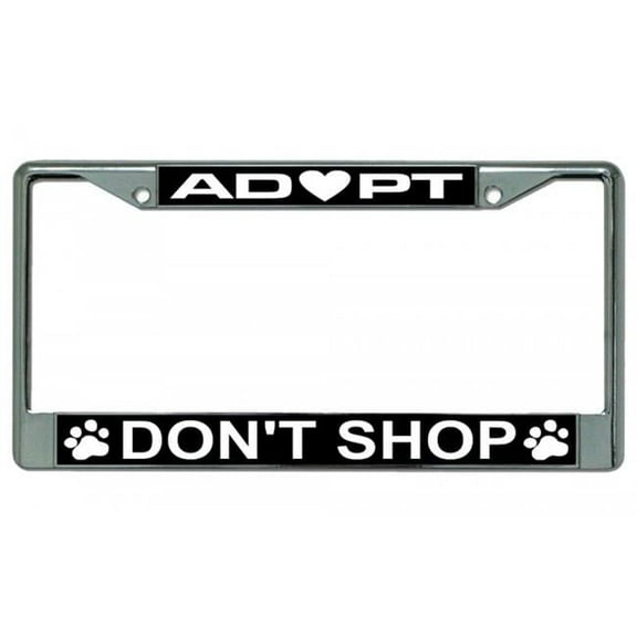 212 Main LPO1923 Adopt Dont Shop Photo License Plate Frame, Free Screw Caps