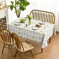 thumbnail image 2 of Spring Tablecloth 60×84 Inch Rectangular, Wildflowers Floral Herbs Elegant Washable Table Cover for Party Picnic Dinner Decor, 2 of 5