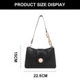 thumbnail image 2 of New women's underarm bag messenger bag stone bag wind bag shoulder messenger bag - black, 2 of 6