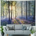 thumbnail image 4 of Nawypu Home Wall Tapestry Art Forest Purple Lavender Pictures Painting, 4 of 6