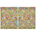 thumbnail image 2 of Art Floral Pattern Kitchen Curtains Tier Set 27x24 Inch 2 Panels Semi Sheer Light Filtering Privacy UV Protection, 2 of 8