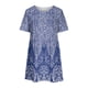 thumbnail image 4 of ICHUANYI Clearance Women's Summer Casual Round Neck Short Sleeve Folding Floral Printed Dresses(Navy, M) ICHUANYI WER2023080704251, 4 of 5