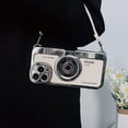 thumbnail image 2 of Phone Cases for iPhone 14 Pro Max, Cute Camera Design, 3D Vintage Camera Cover Phone Case with Wrist Strap & Long Lanyard (White, iPhone 14 Pro Max), 2 of 14