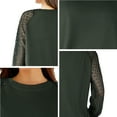 thumbnail image 6 of SWQZVT Womens Casual Trendy Blouses Loose Fit Tops Pullover Hollow-Out Lace Long Balloon Sleeve Shirts Armygreen Tee XL, 6 of 6