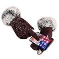 thumbnail image 4 of Guantes de terciopelo que no se caen por todo el cielo, guantes cálidos de terciopelo para otoño e invierno para mujer, guantes para pantalla táctil al aire libre para conducir y montar a caballo, 4 of 6