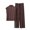 Coffee, variant on Lopecy-Sta Summer Pajamas for Women Summer Home Wear Cooling Pajamas Matching Summer Sets Loose Solid Color High Neck Sleeveless T-Shirt Lounge Set Women