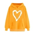 thumbnail image 1 of Plebaso Sweat à Capuche pour Femmes Mignon Cœur Manches Longues Décontracté avec Poches, 1 of 5