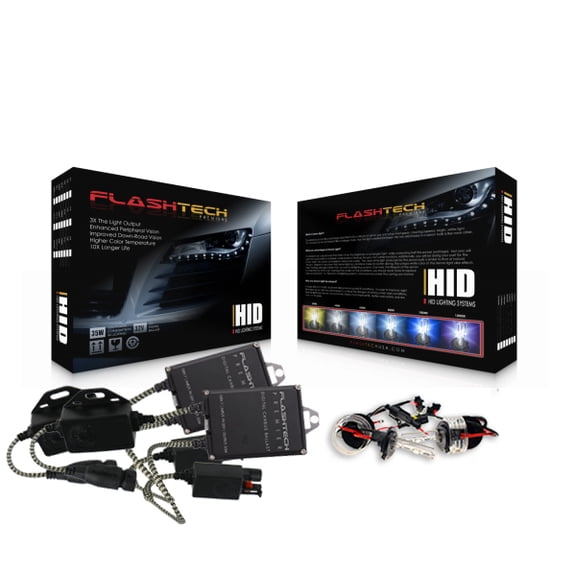 Flashtech 9006 Bulb Size Premier 32V HID Headlight Replacement Kit -6000K