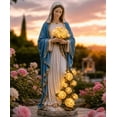 thumbnail image 6 of Virgin Mary Garden Light, Solar Outdoor Mary Statue with LED Glowing Roses, Blessed Mother Garden Statue for Garden Decor, Yard Decor Memorial Gift for Women, Mom, 6 of 6