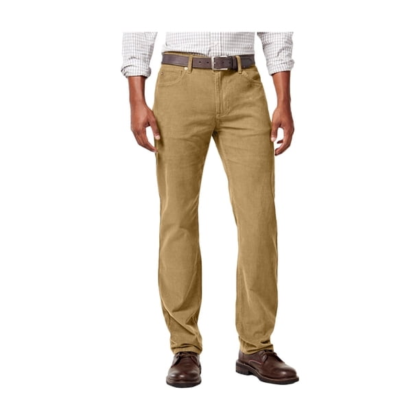 Tommy Hilfiger - Pantalones de pana para hombre, ajuste recto, Graham, color marrón, 36 W x 34 L Tommy Hilfiger Pana