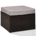thumbnail image 1 of Pemberly Row Wicker Patio Ottoman with Gray Cushions, 1 of 7