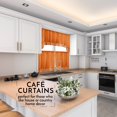 thumbnail image 2 of Cortinas americanas de lino para cocina y baño con cenefa (naranja), 2 of 7