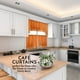 thumbnail image 2 of Cortinas americanas de lino para cocina y baño con cenefa (naranja), 2 of 7