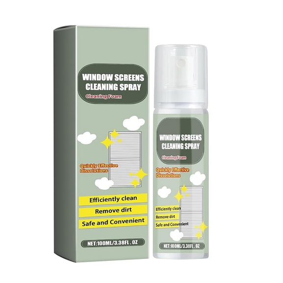 Window Screen Cleaning Spray No Disassembly Required Streak-Free Wash Foam Multi-Function Mesh Cleaning Solution