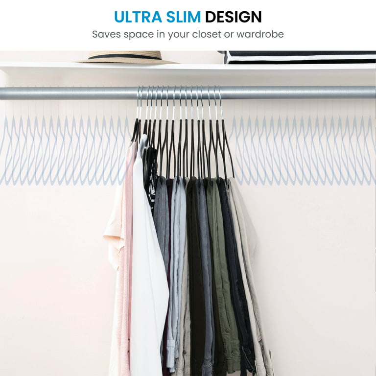 Utopia Home Plastic Hangers 50 Pack - Clothes Hanger with Hooks - Skirt  Hangers - Durable & Space Saving Coat Hanger - Heavy Duty Grey Hangers for
