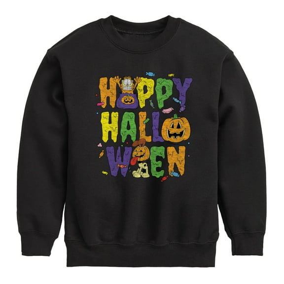 Garfield - Happy Halloween Icons - Toddler And Youth Crewneck Fleece Sweatshirt