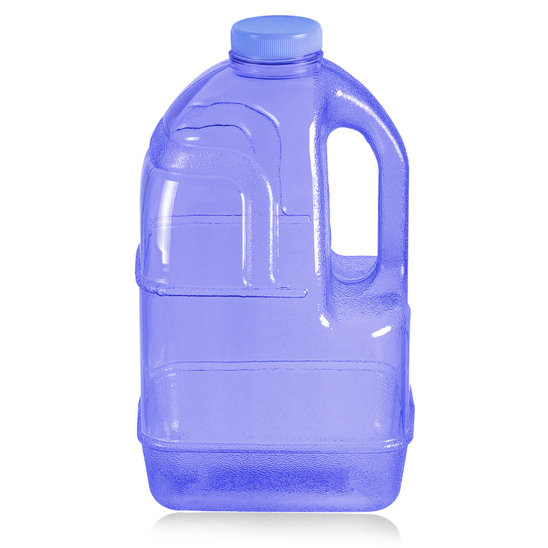 1 Gallon BPA FREE Reusable Plastic Drinking Water Big Mouth "Dairy" Bottle Jug Container with Holder - Dark Blue - image 3 of 5