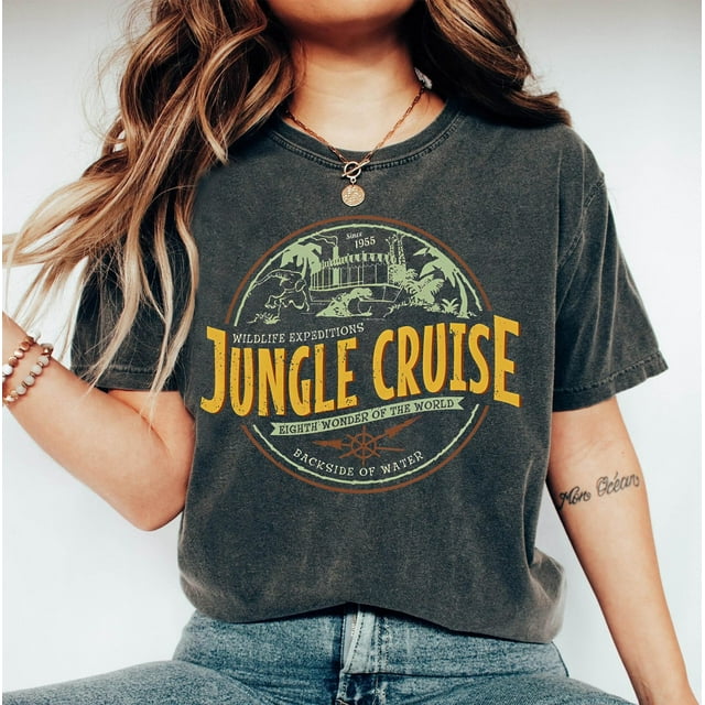 Retro Jungle Cruise Ride Backside Of Water Shirt, Disneyland T-shirt, Magic Kingdom Tee, F - Pepper - 3TG