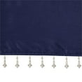 thumbnail image 3 of Madison Park Polyester Lightweight Faux Silk Valance with Beads in Navy, 3 of 8