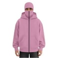 thumbnail image 2 of Men's Hoodie Jackets with Face Mask Zip up Jacket Double Hooded Sweatshirt Windproof Athletic Coat XXL, 2 of 9