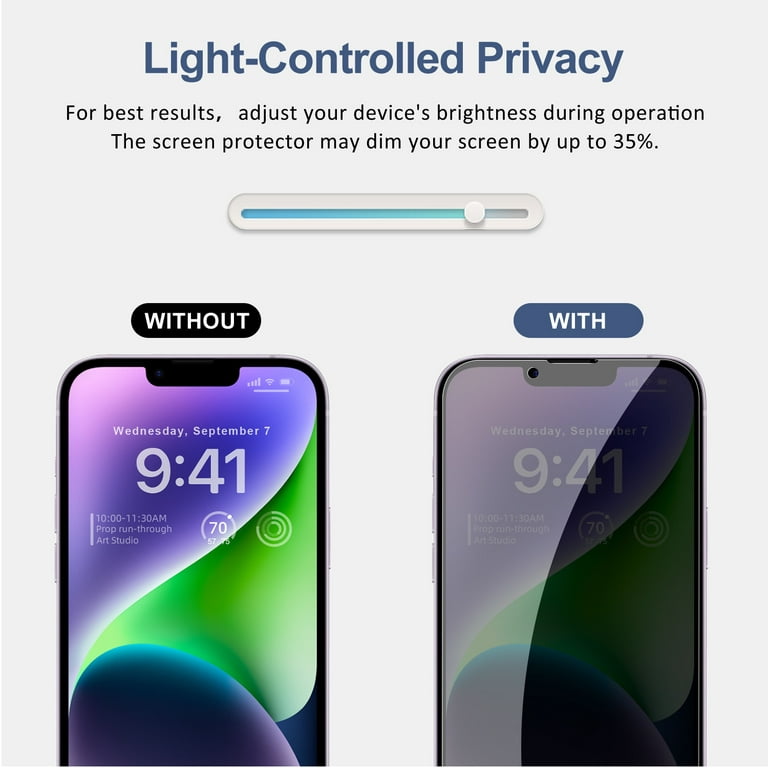 Protector de pantalla InvisibleShield Glass Elite Privacy para Apple iPhone  14 Pro Max