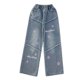 thumbnail image 4 of Odeerbi 5-15 Años Niñas Jeans de Piernas Anchas Pantalones de Vaquero Sueltos Pantalones de Piernas Rectas, 4 of 9