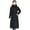 Black, variant on comerut Winter Down Coat Hooded Solid Color Thicken Long Sleeves Pockets Keep Warm Thick Padded Plus Size Women Winter Coat for Outdoor