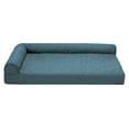 thumbnail image 3 of FurHaven Pet Products | Paw-Quilted L-Chaise Full Support Sofa Bed - Medium, Bluestone, 3 of 12