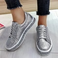 thumbnail image 2 of OAVQHLG3B New Style Sequined Flat Lace-up Casual Women's Single Shoes Shallow Mouth Platform Shoes, 2 of 6