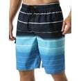 thumbnail image 4 of Nonwe Men's Beachwear Quick Dry Summer Water Sports Striped Swim Trunks Blue 36, 4 of 6