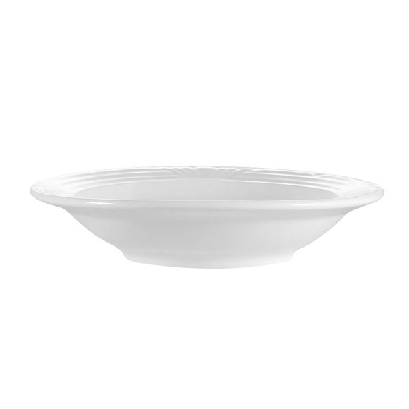 CAC China CRO-120 Corona 12-Inch 22-Ounce Super White Porcelain Pasta Bowl, Box of 12