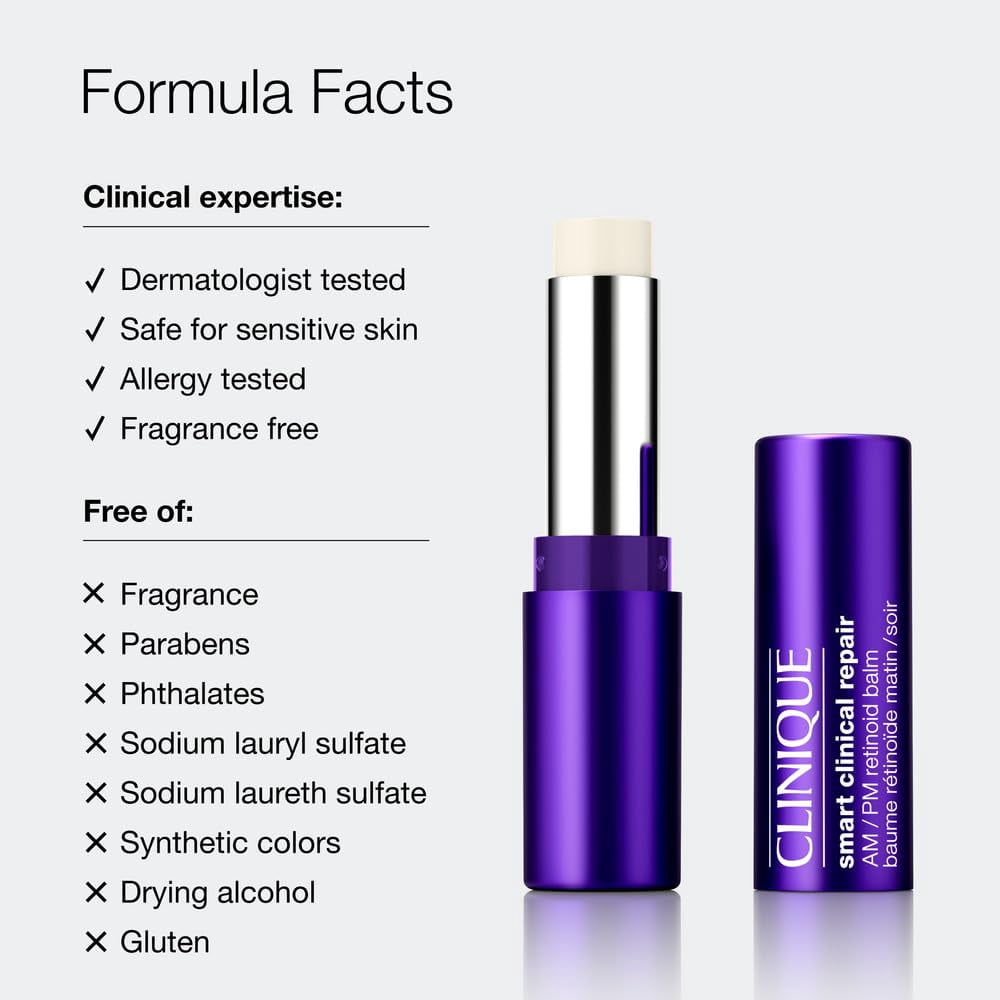 Clinique Smart Clinical Repair AM/PM Retinoid Balm With Hyaluronic Acid For All Skin Types | Softens + Plumps Fine Lines | Safe For Sensitive Skin, 0.11 Ounce