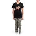 thumbnail image 4 of CafePress - Happy Pig Pajamas - Women's Short Sleeve Print T-Shirt and Pants Dark Cotton Pajama Set, 4 of 7