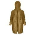 thumbnail image 4 of Pullover Cardigan Sweaters for Women Cable Knit HoddedSolid Color Long Coat Casual Loose Fit Fall Winter Outerwear Shirt Sweater Tops, 4 of 4