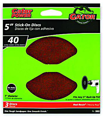 12 Inch 40 Grit Adhesive Back Aluminum Oxide metal Sanding Discs 5 Pack