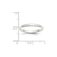 thumbnail image 3 of 10k White Gold 2.5mm Plain Classic Dome Men's Wedding Band Ring Size 10, 3 of 4