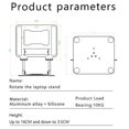 thumbnail image 2 of Support d'Ordinateur Portable Support de Tablette Réglable en Alliage d'Aluminium Support Rotatif Portable Pliable Support de Refroidissement Gris, 2 of 5