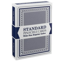Pinochle Playing Cards, Poker Wide Size, Blue, 12-pack