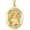 Yellow Gold, variant on PicturesOnGold.com Saint Gobnait Oval Religious Medal - 1/2 X 2/3 Inch Size of Dime, Sterling Silver