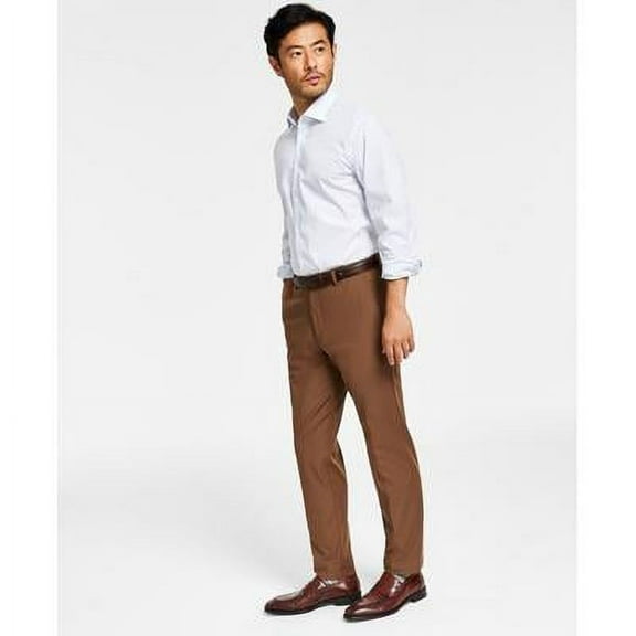 Lauren Ralph Lauren Men's Classic Fit Stretch Dress Pants Light Brown 30 x 30