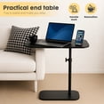 thumbnail image 3 of PinkSheep Small Side Table Couch End Table Accent Table Tray Table Little Table for Living Room Small Spaces, Black, Height Adjustable, 3 of 8