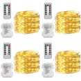 thumbnail image 1 of Cadena de luces LED de cobre con caja de batería a prueba de agua, control remoto, cable de cobre, luz anual para exteriores, 1 of 5