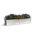 thumbnail image 3 of Cape Cod 62" x 11" x 11" Rectangle White Self-Watering Plastic Window Box Planter, 3 of 14