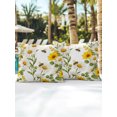 thumbnail image 6 of Outdoor Pillows Waterproof, Summer Botanical Bedding Throw Pillows with Insert for Couch Sofa Bed, Daisy Greenery Pastoral Bee 16x16 Inch Pillowcases Decorative Camping Patio Pillow Set of 2, 6 of 8