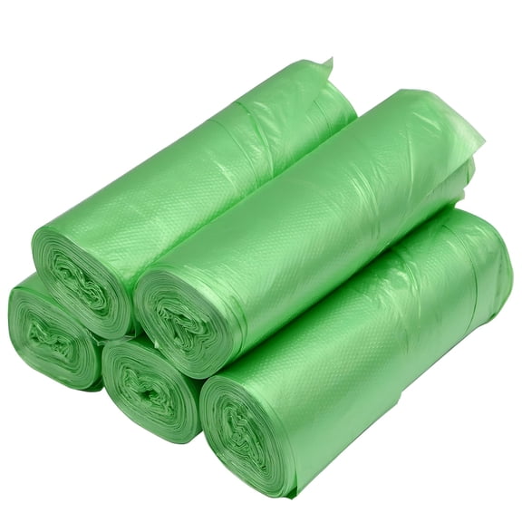 LAMIRO 5 Rolls 100Pcs Disposable Trash Bags Kitchen Garbage Bags - Clear Trash Bags Strong Wastebasket Liners for Bathroom,Kitchen,Office Trash Can Liners