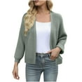 thumbnail image 2 of Neewe Women's 2025 Fall Long Sleeve Knit Sweater Open Front Cardigan Button Loose Outerwear, 2 of 5