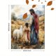 thumbnail image 3 of Qisvanset 12x16 Inch 2D Flat Framed Canvas Art, Jehovah Jireh Pink Floral Bible Verse Home Religious Wall Merch Decor, 3 of 5