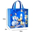 thumbnail image 2 of Sonic Tote Bag - Bundle with with 12" Double Sided Grocery Bag Featuring Sonic Plus Stickers, More | Double-Sided Sonic Reusable Bags Medium, 2 of 4