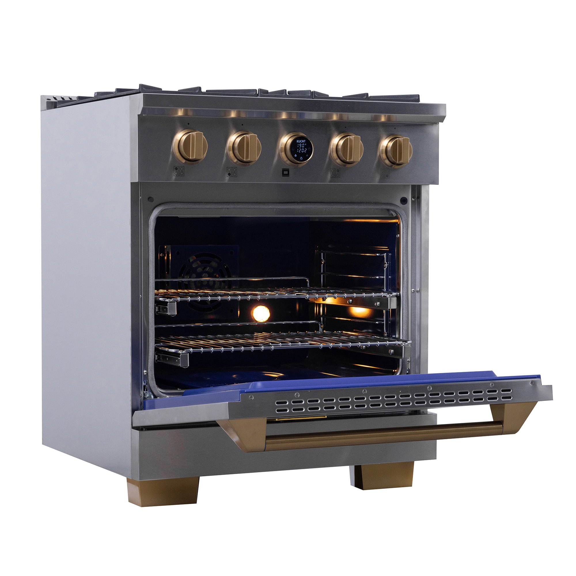30 in. 4.2 cu. ft. 4 Burners Dual Fuel Range for Natural Gas in Stainless Steel